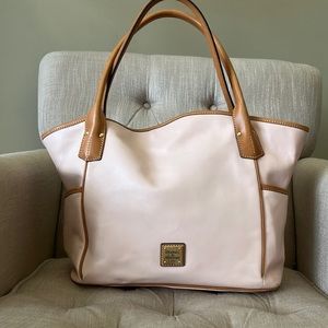 Dooney & Bourke pink leather shoulder tote bag